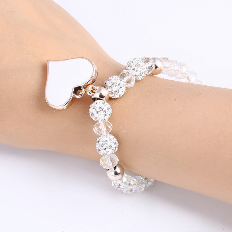 Crystal Butterful Bracelet & Bangle Elastic Heart Bracelets