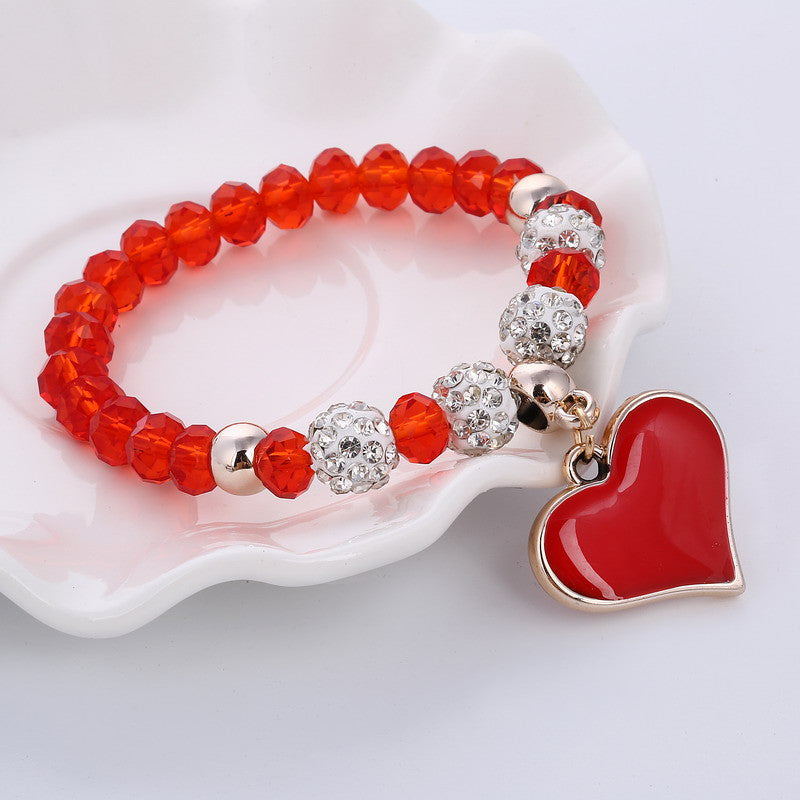Crystal Butterful Bracelet & Bangle Elastic Heart Bracelets