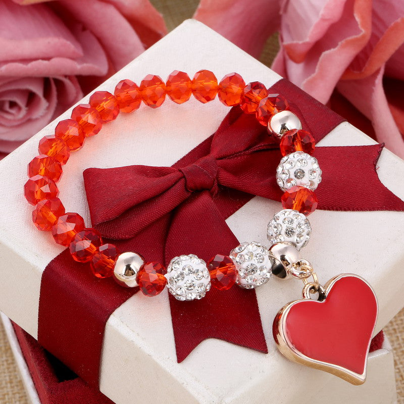 Crystal Butterful Bracelet & Bangle Elastic Heart Bracelets