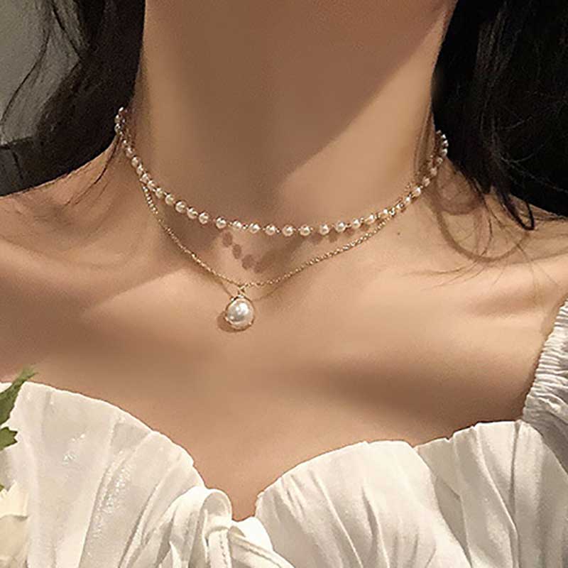 New Double Layer Chain Gold Color Choker Necklace