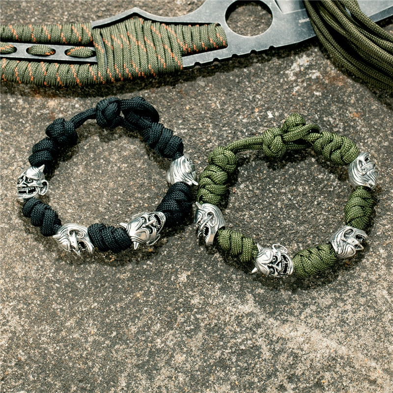 demon  Adjustable Survival Rope Bracelets
