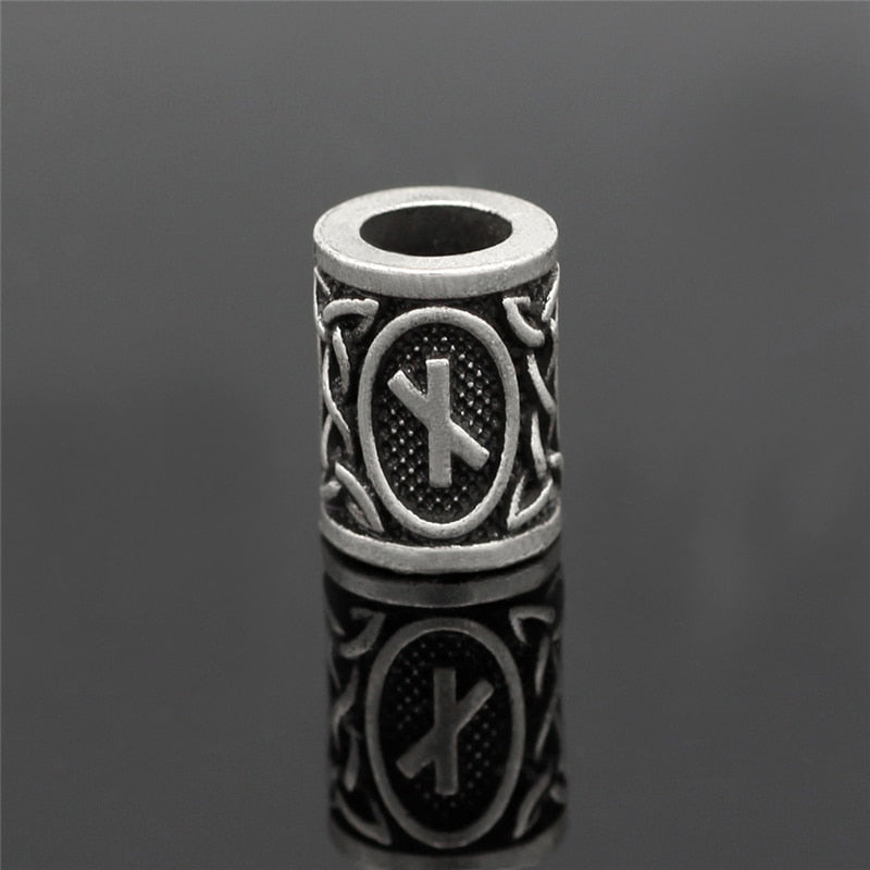 Viking Beard Accessories Runes Tube Spacer 6mm Hole Beads Charms