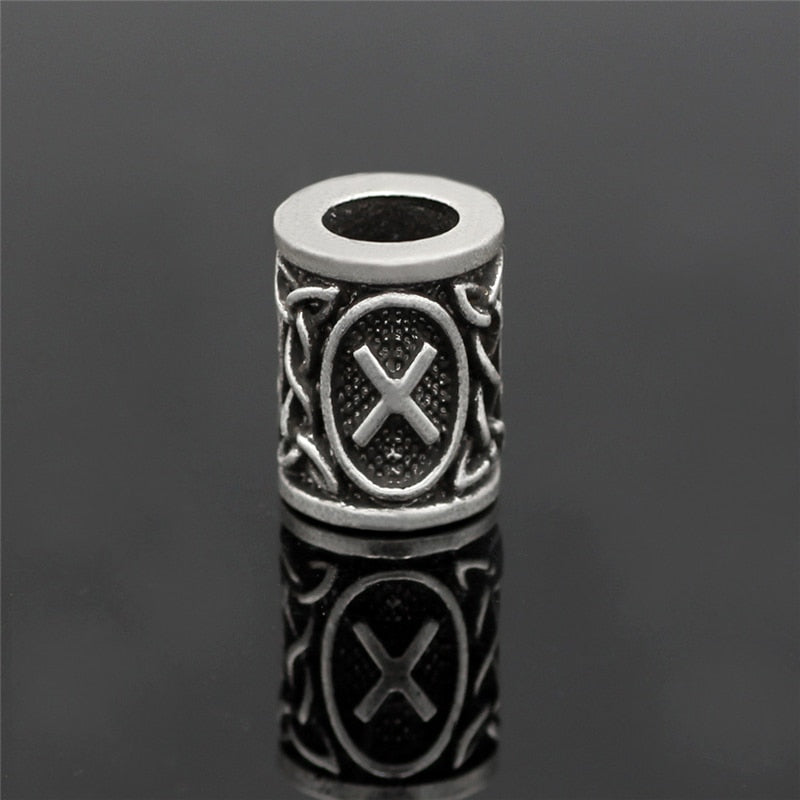 Viking Beard Accessories Runes Tube Spacer 6mm Hole Beads Charms