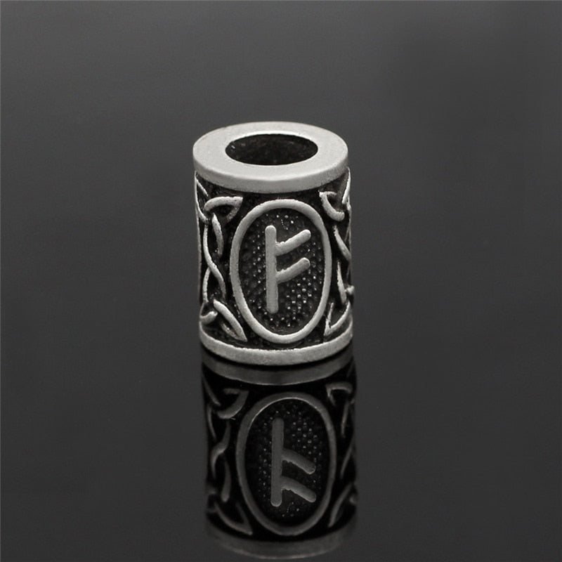 Viking Beard Accessories Runes Tube Spacer 6mm Hole Beads Charms