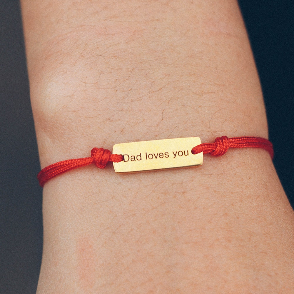 Carving name date nameplate bracelet for baby
