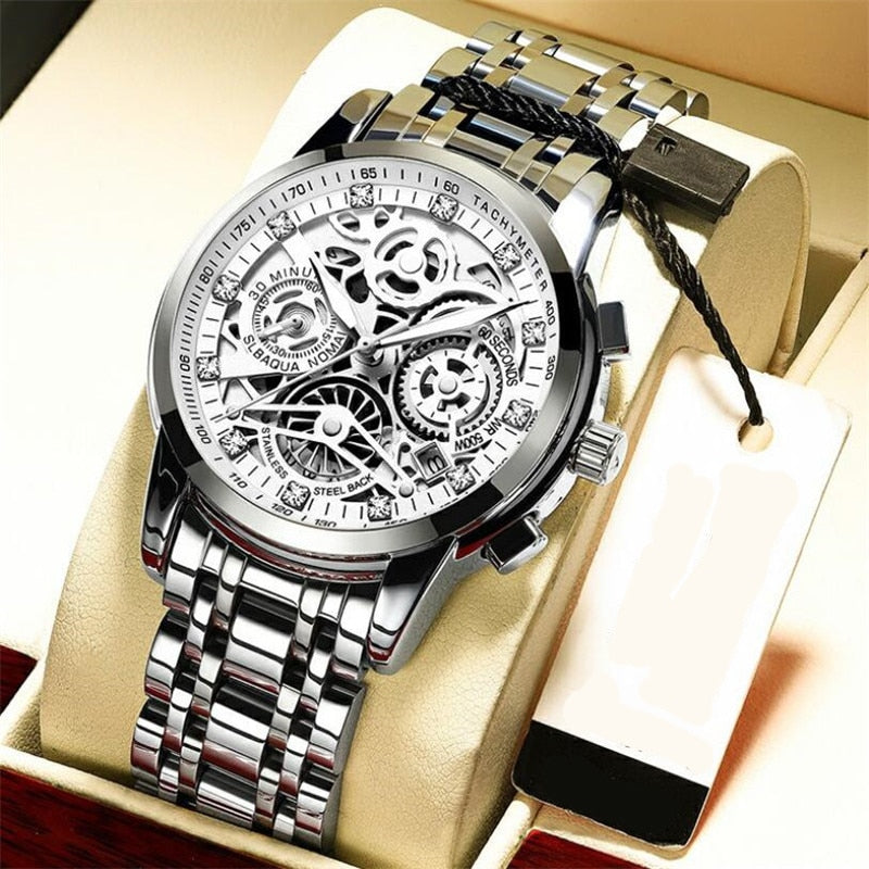 Flywheel Rotating Window Mens Watches