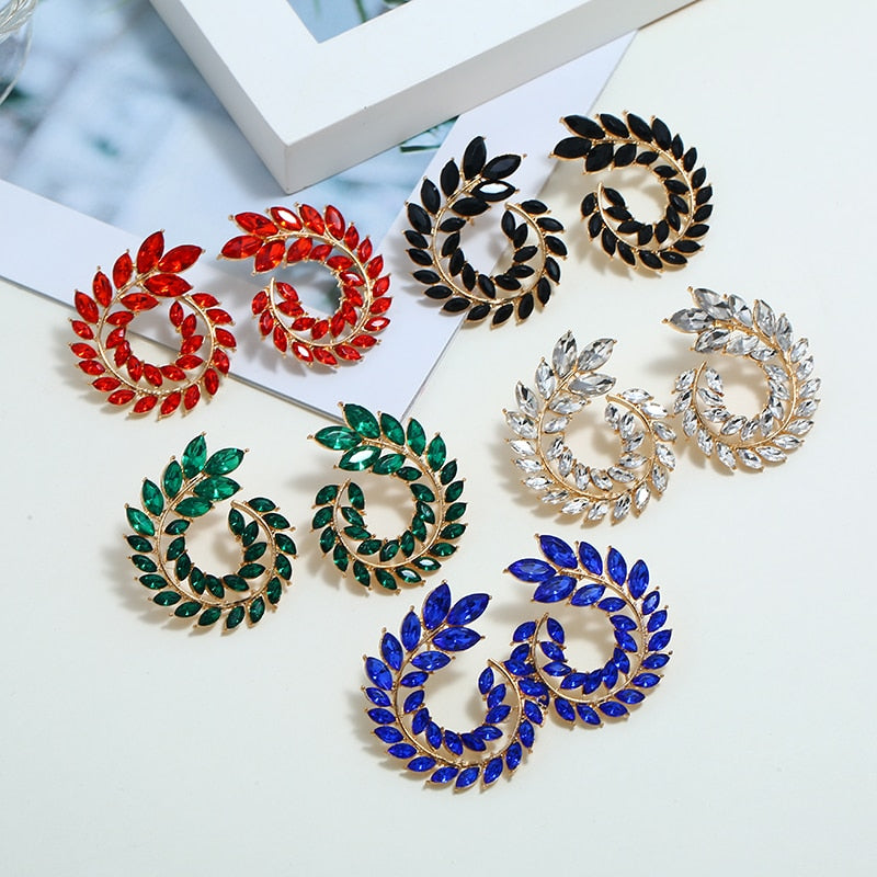 10 Colors Rhinestone Statement Earrings
