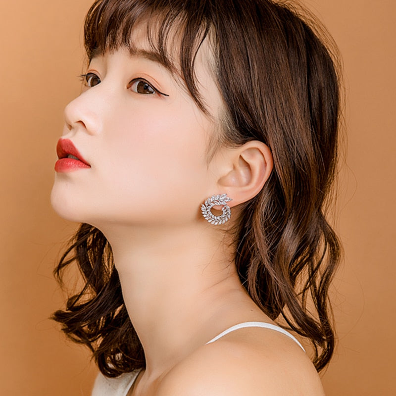 Geometric  Big Round Stud Earrings