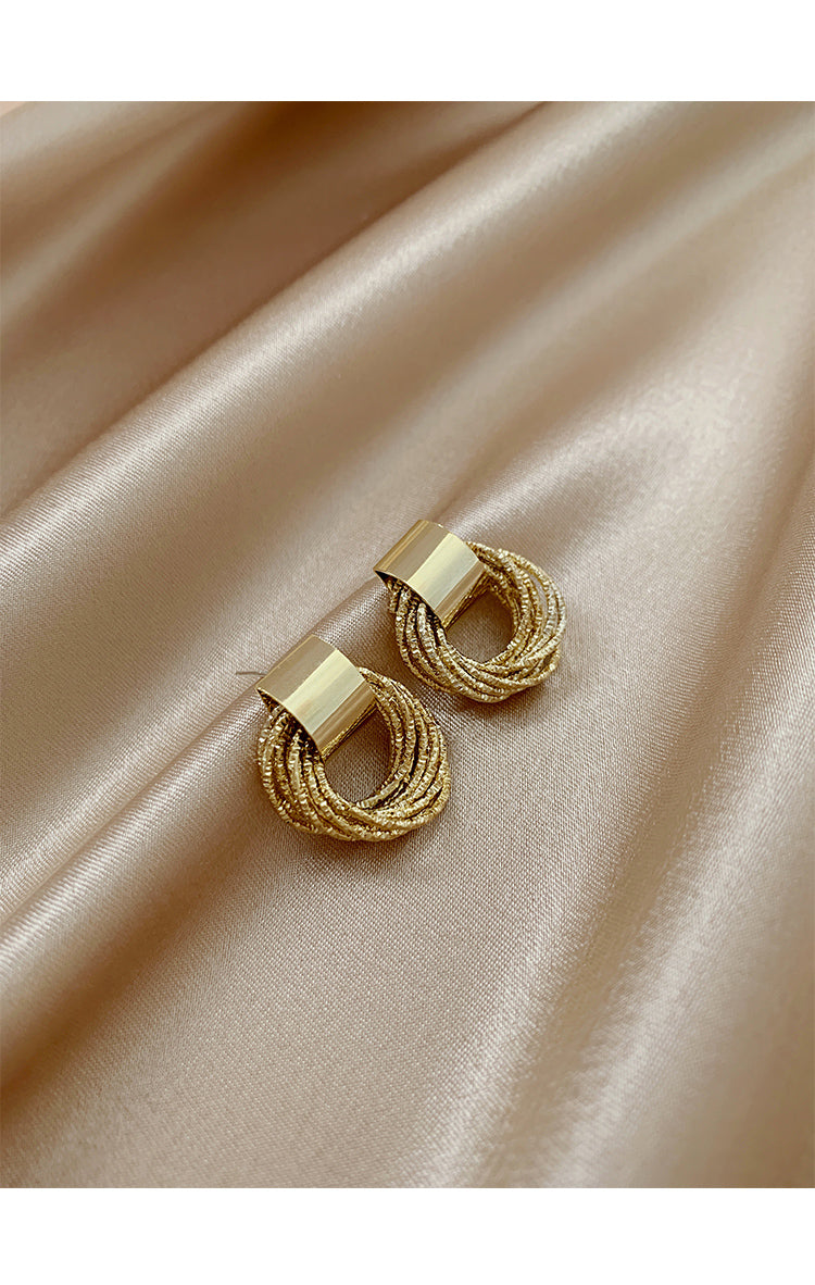 Internet Celebrity Temperamental Euro-American Jewelry Geometry Circle Earrings