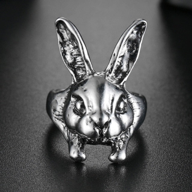 Domineering Dragon Head Black Metal Punk Opening Ring