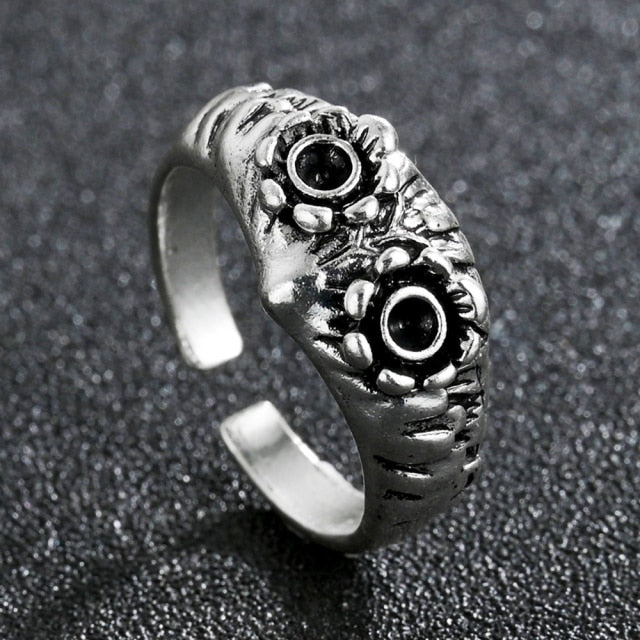 Domineering Dragon Head Black Metal Punk Opening Ring