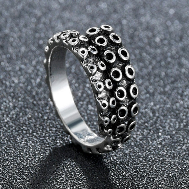 Domineering Dragon Head Black Metal Punk Opening Ring