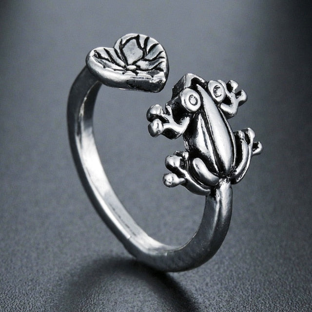 Domineering Dragon Head Black Metal Punk Opening Ring