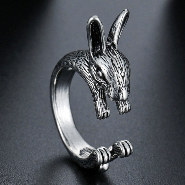 Domineering Dragon Head Black Metal Punk Opening Ring