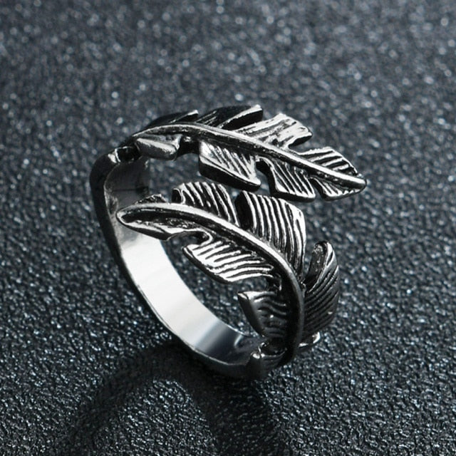 Domineering Dragon Head Black Metal Punk Opening Ring