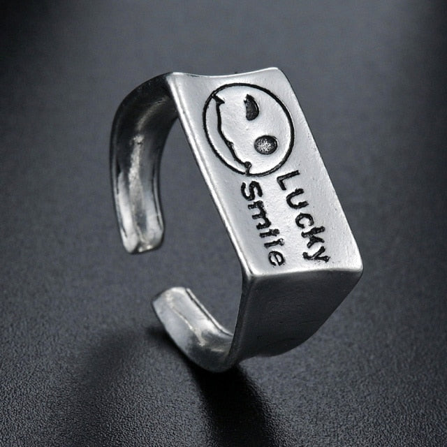 Domineering Dragon Head Black Metal Punk Opening Ring