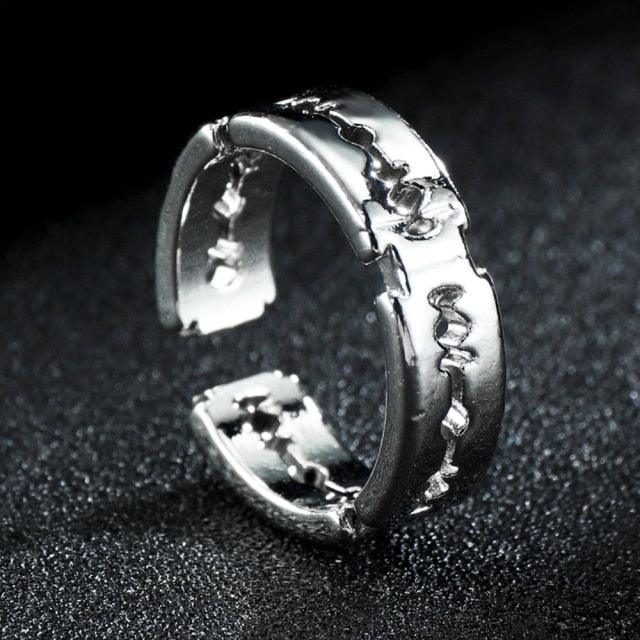 Domineering Dragon Head Black Metal Punk Opening Ring