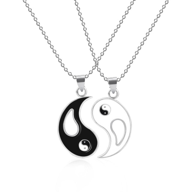 Tai Chi Paired Pendant Couple Necklaces