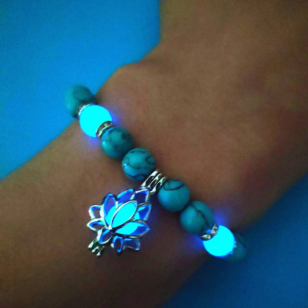 Natural Stone Yoga Luminous Glow In The Dark Bracelet