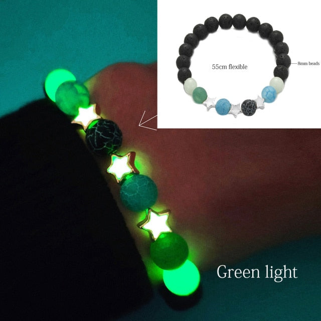 Natural Stone Yoga Luminous Glow In The Dark Bracelet