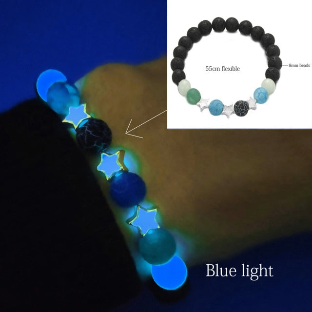 Natural Stone Yoga Luminous Glow In The Dark Bracelet