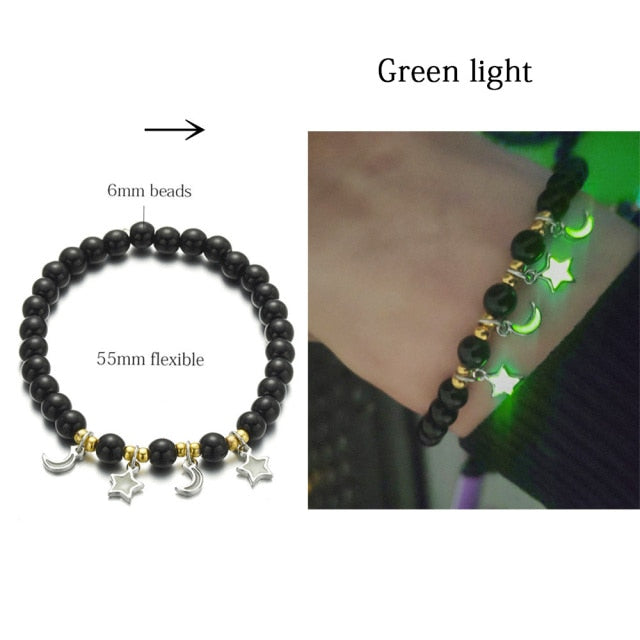 Natural Stone Yoga Luminous Glow In The Dark Bracelet