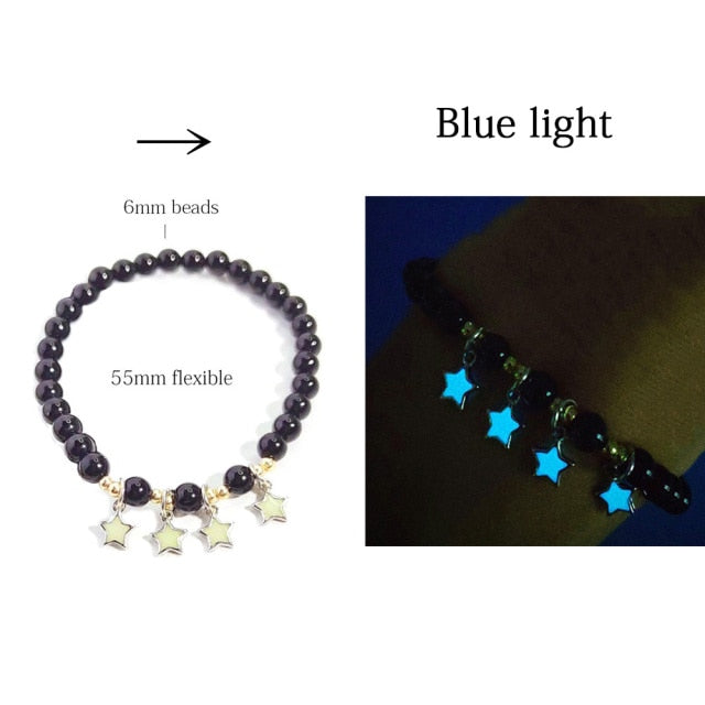 Natural Stone Yoga Luminous Glow In The Dark Bracelet