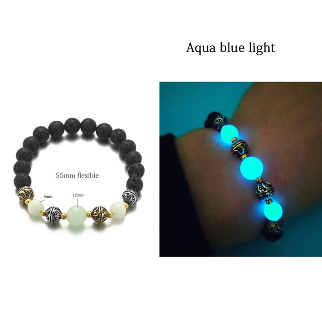 Natural Stone Yoga Luminous Glow In The Dark Bracelet
