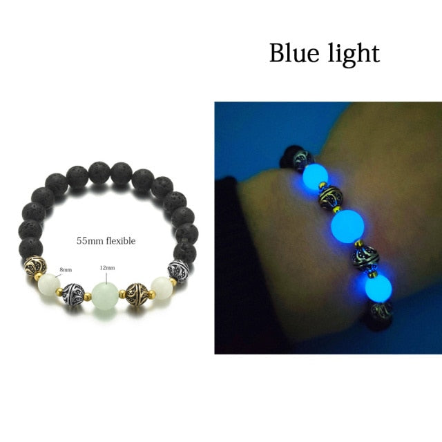 Natural Stone Yoga Luminous Glow In The Dark Bracelet