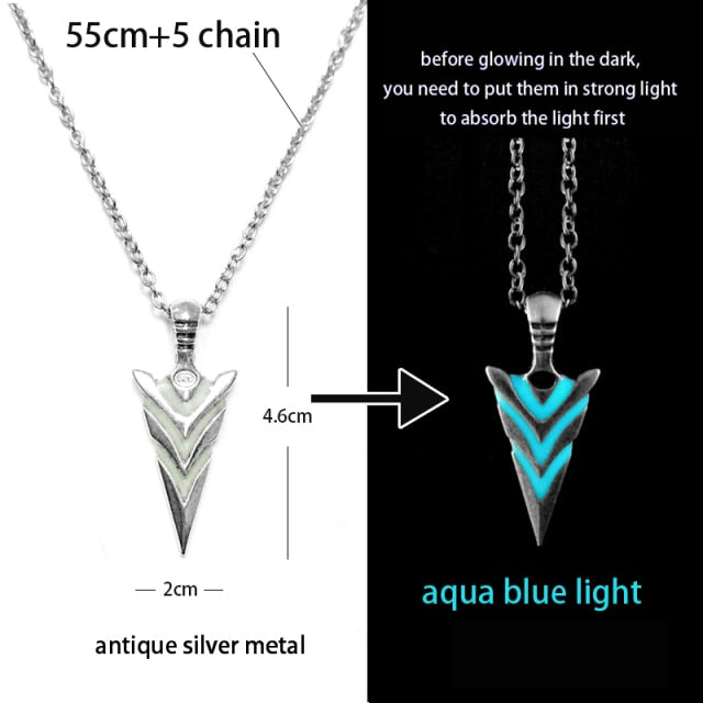Luminous Glowing Arrow Pendant Necklace