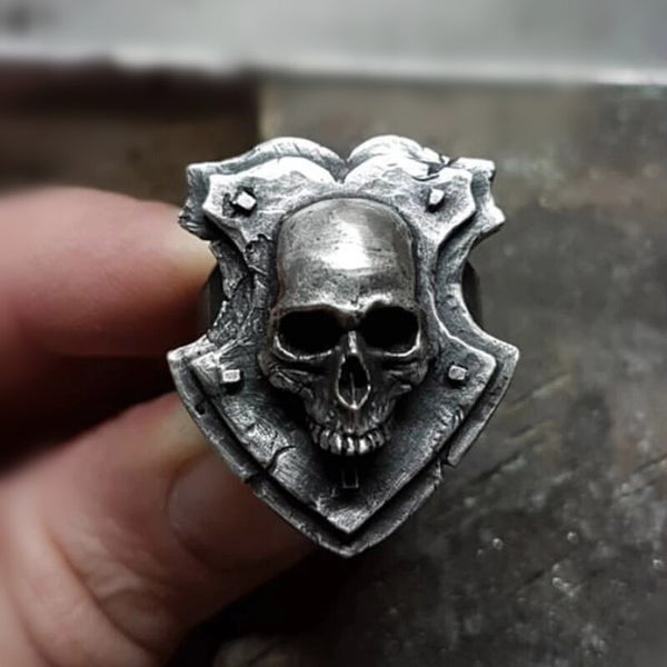 Gothic Calvarium Skull Ring 316L Stainless Steel Ring