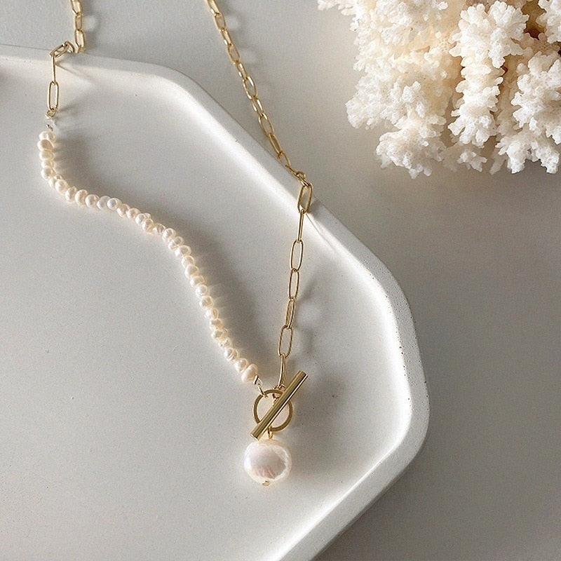Elegant Natural Freshwater Pearl Necklace