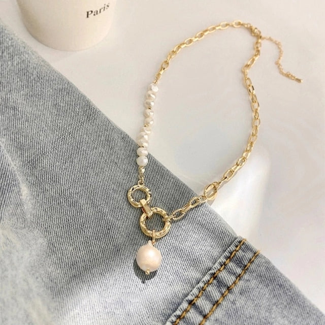 Elegant Natural Freshwater Pearl Necklace