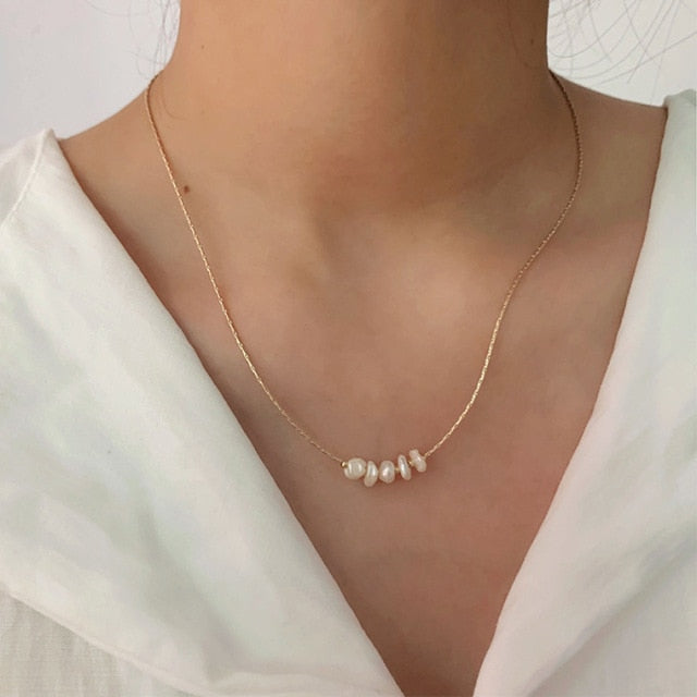 Elegant Natural Freshwater Pearl Necklace