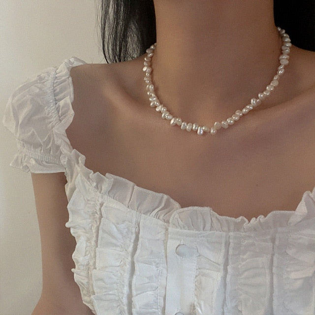 Elegant Natural Freshwater Pearl Necklace