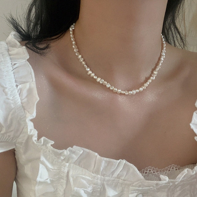 Elegant Natural Freshwater Pearl Necklace
