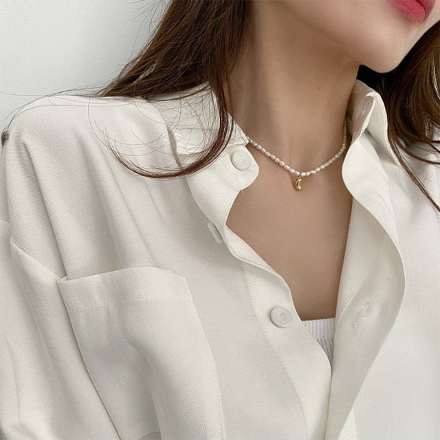 Elegant Natural Freshwater Pearl Necklace