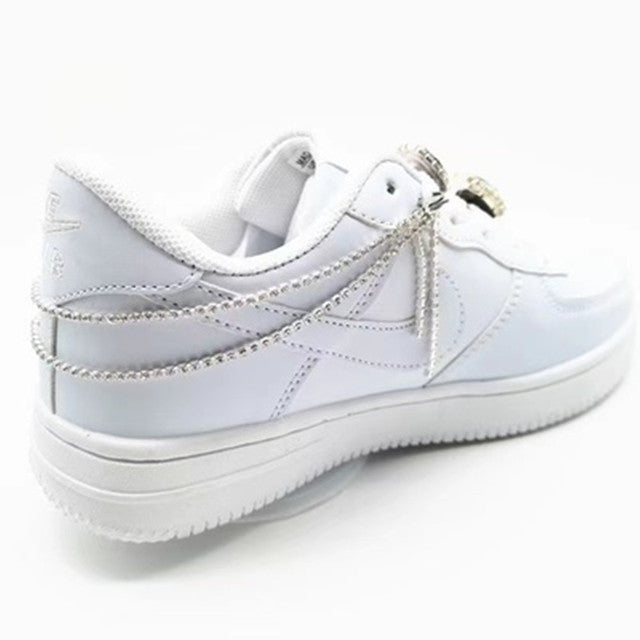 DIY Shiny Rhinestone Long Tassel Sneakers Boot Shoe Chain Shoelaces