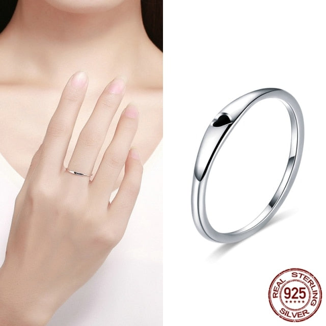 925 Sterling Silver Star Heart Shape Enemal Rainbow Finger Rings