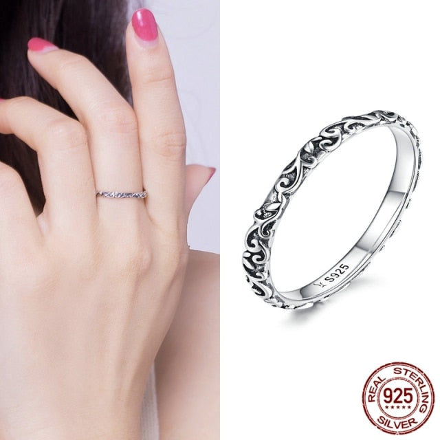 925 Sterling Silver Star Heart Shape Enemal Rainbow Finger Rings