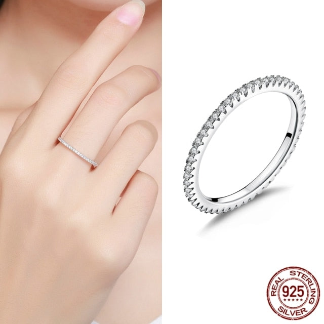 925 Sterling Silver Star Heart Shape Enemal Rainbow Finger Rings