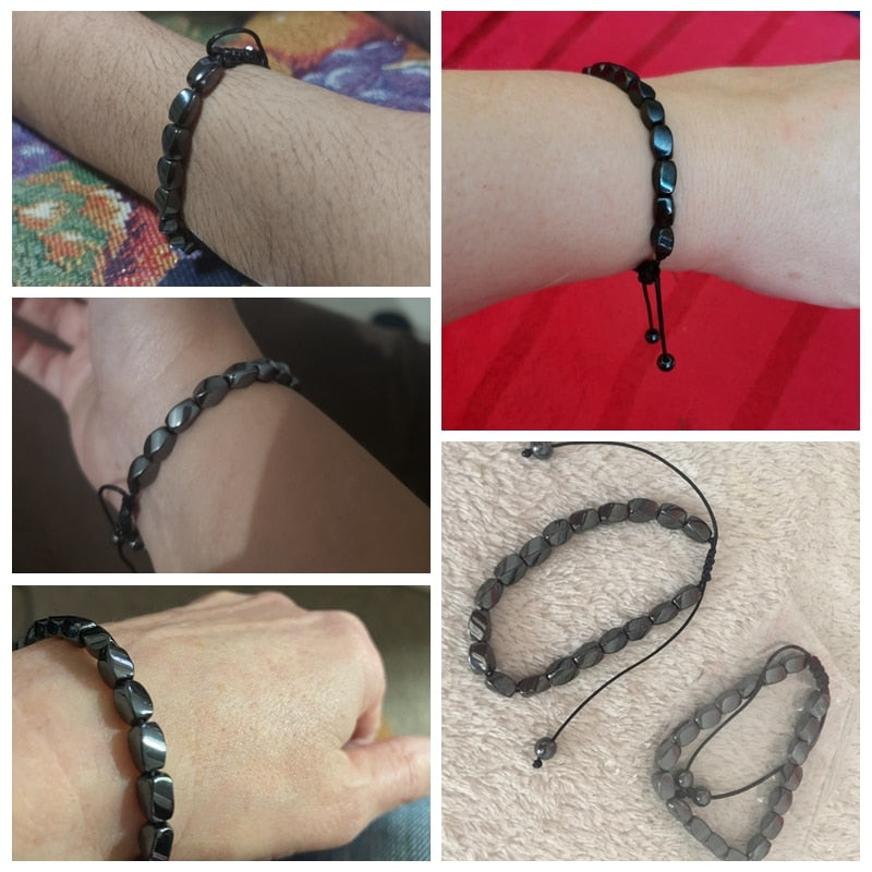 Weight Loss Hematite Braided Bracelets For Women