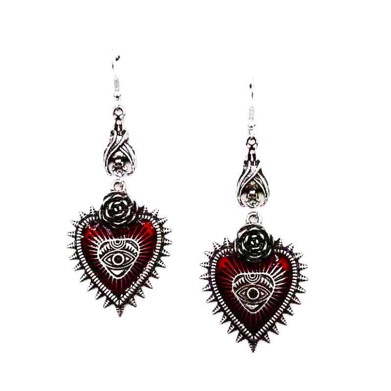 Goth Mysterious Dark Coffin Drop Earrings