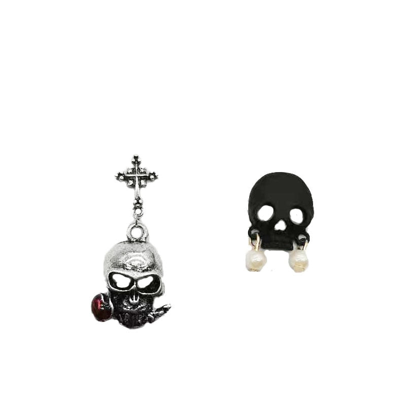 Goth Mysterious Dark Coffin Drop Earrings