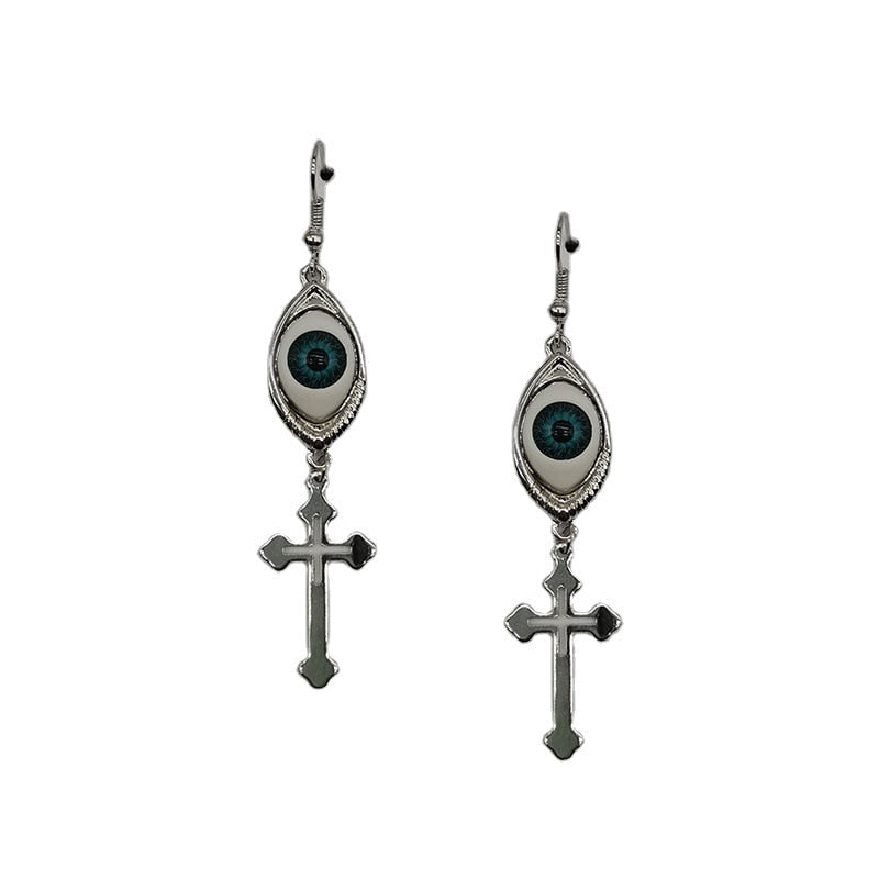 Goth Mysterious Dark Coffin Drop Earrings