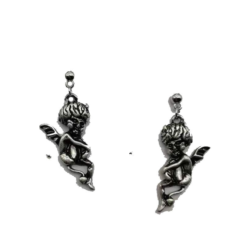 Goth Mysterious Dark Coffin Drop Earrings