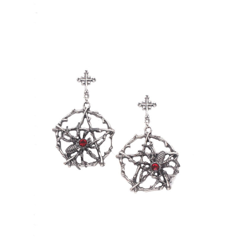Goth Mysterious Dark Coffin Drop Earrings