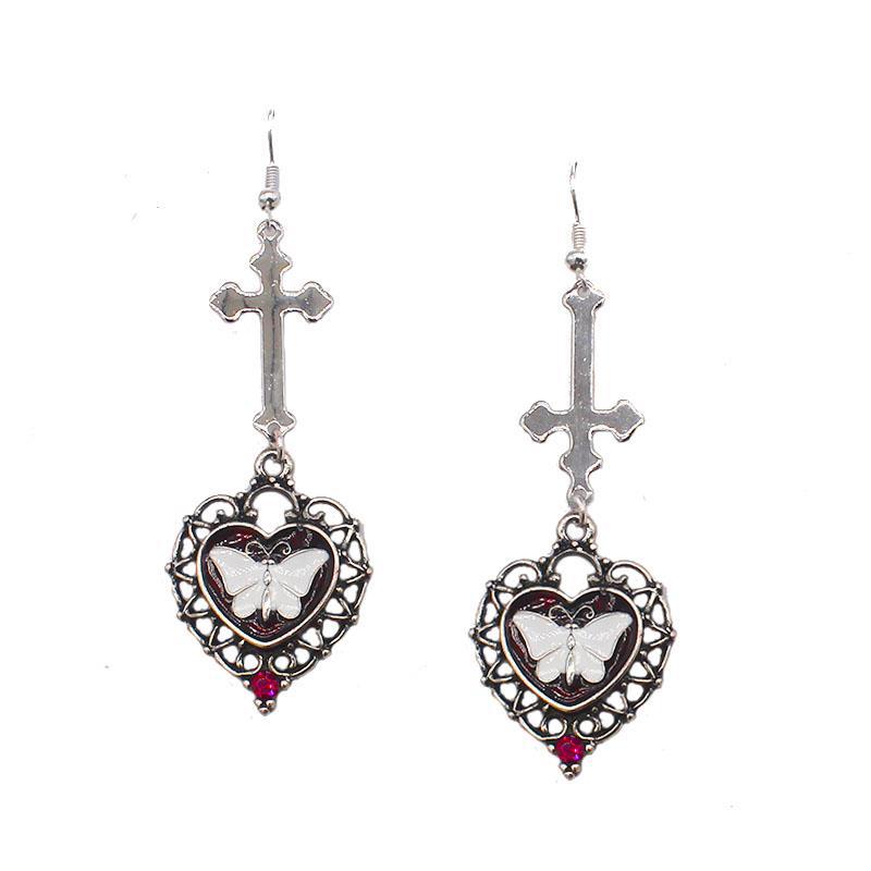 Goth Mysterious Dark Coffin Drop Earrings