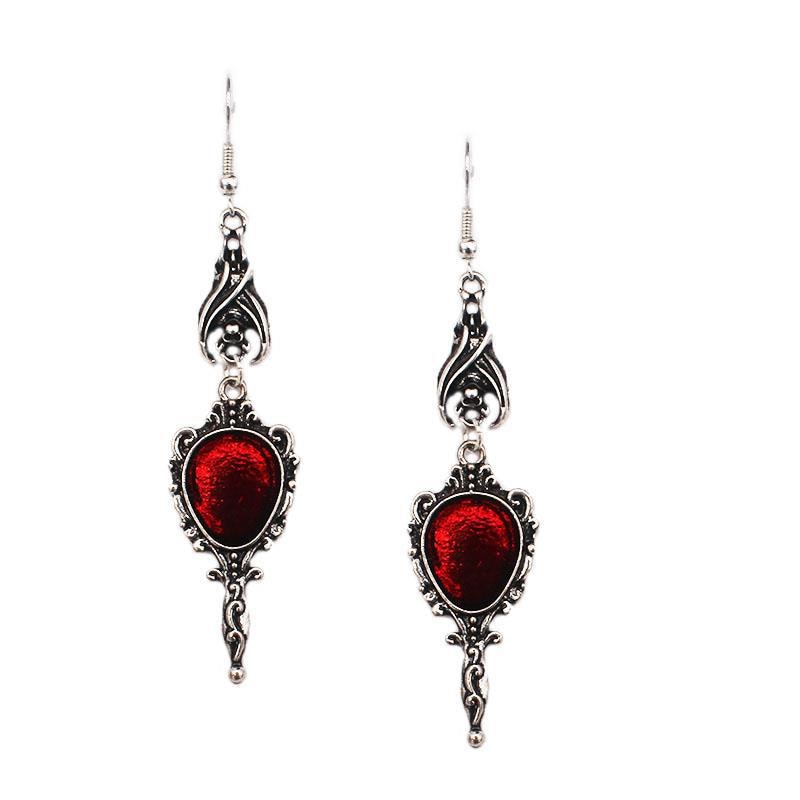 Goth Mysterious Dark Coffin Drop Earrings