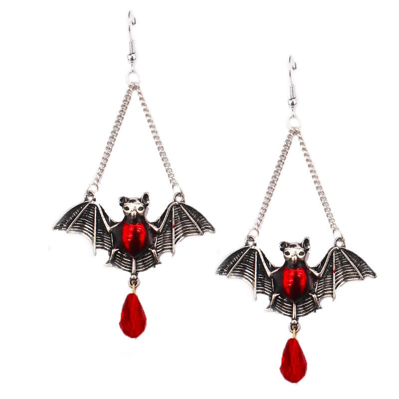 Goth Mysterious Dark Coffin Drop Earrings